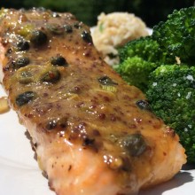 Roasted Salmon With Mustard Sauce - Quick Chick Kitchen