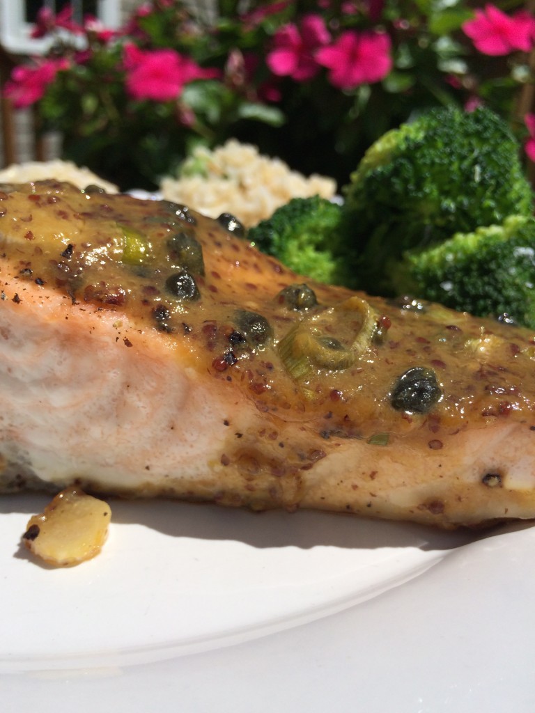 Roasted Salmon With Mustard Sauce - Quick Chick Kitchen